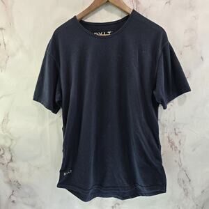 Bylt T Shirt Mens Large Blue Navy Short Sleeve Drop Cut SS Bylt Blend Longline